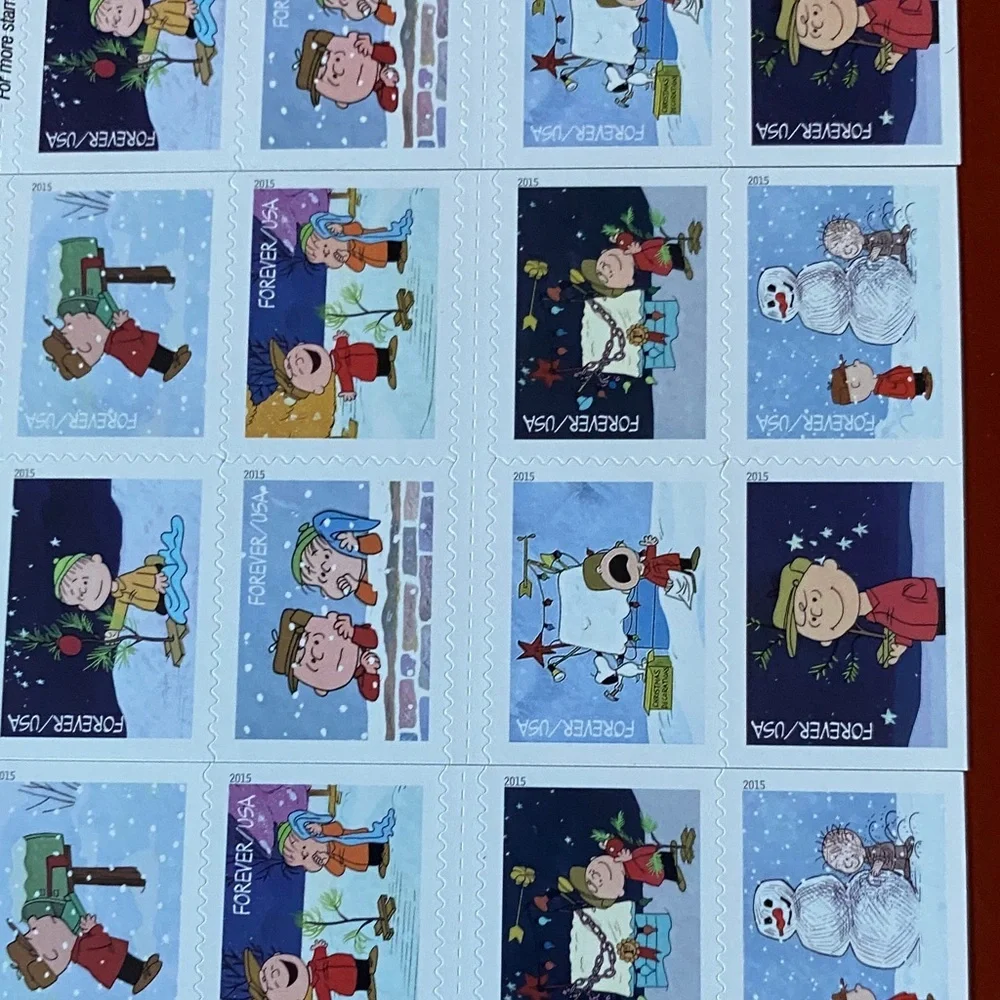 Charlie Brown Christmas Postage Stamps 5 books
